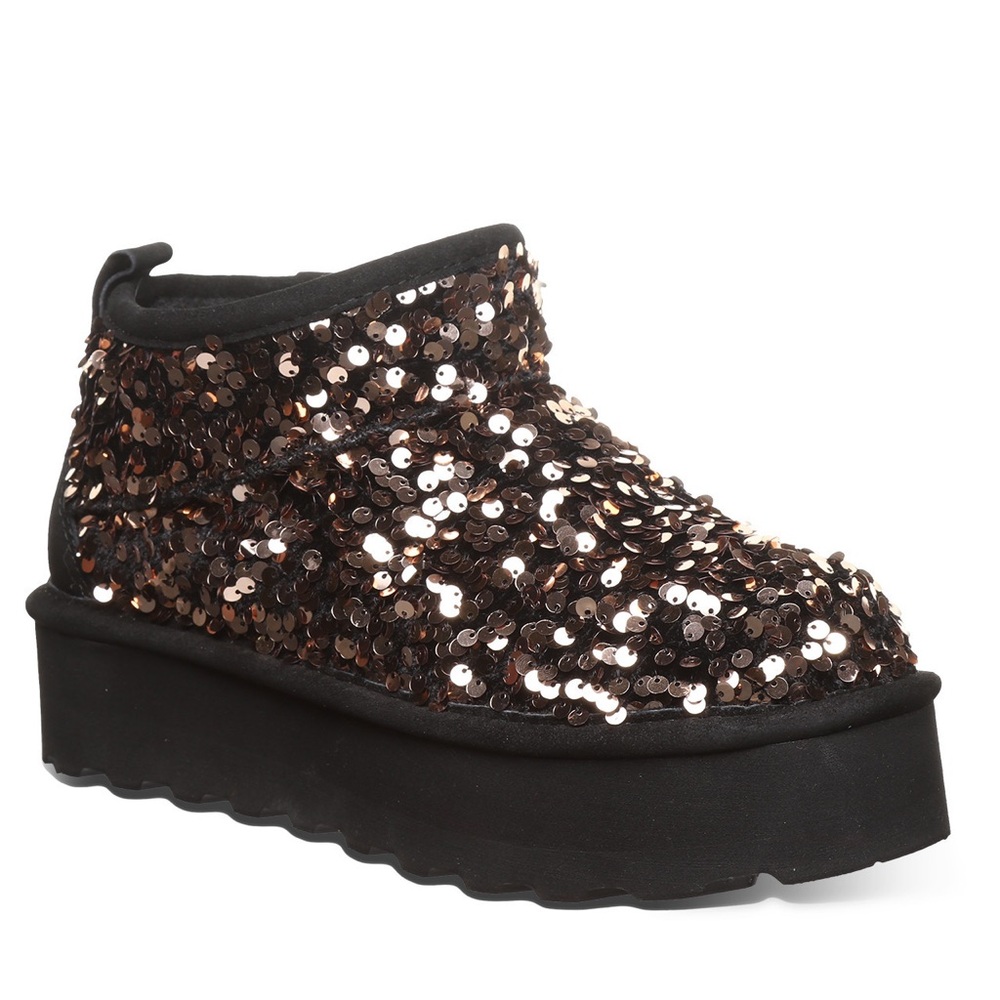 NEW Bearpaw Retro Super Shorty Sequin Boots - NEW